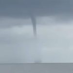 Tromba d´água é registrada em praia do Rio Grande do Sul