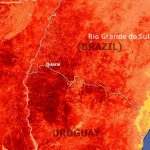 Satélite europeu registra calor extremo no Rio Grande do Sul