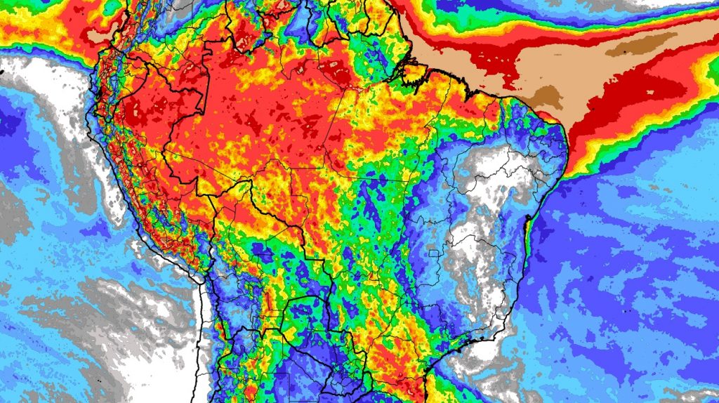 Previsão do tempo: tendência de chuva para dez dias no Brasil