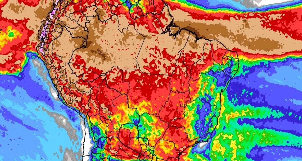 Previsão do tempo: tendência de chuva para dez dias no Brasil