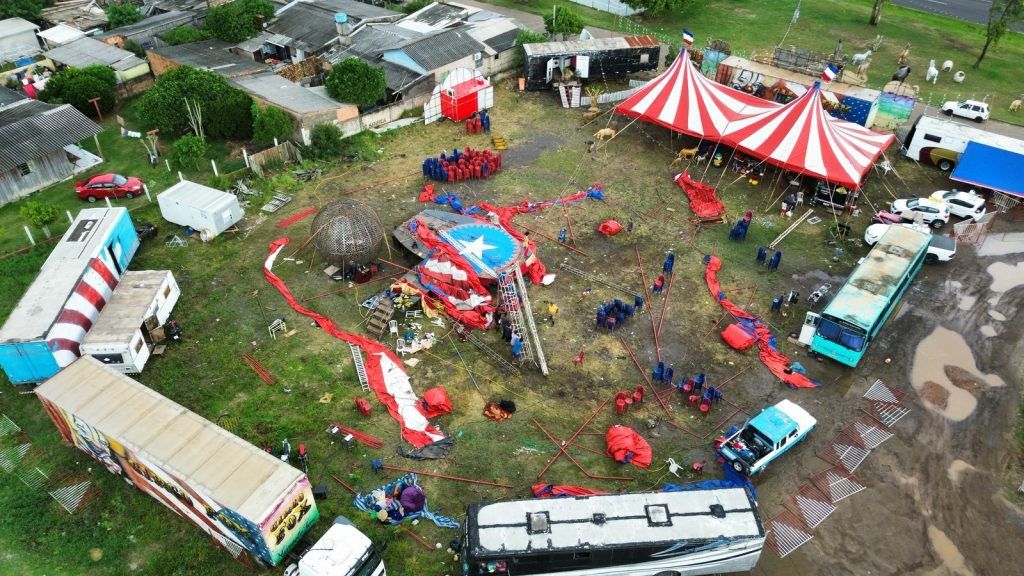Temporal que causou desabamento de circo teve vento de 100 km/h
