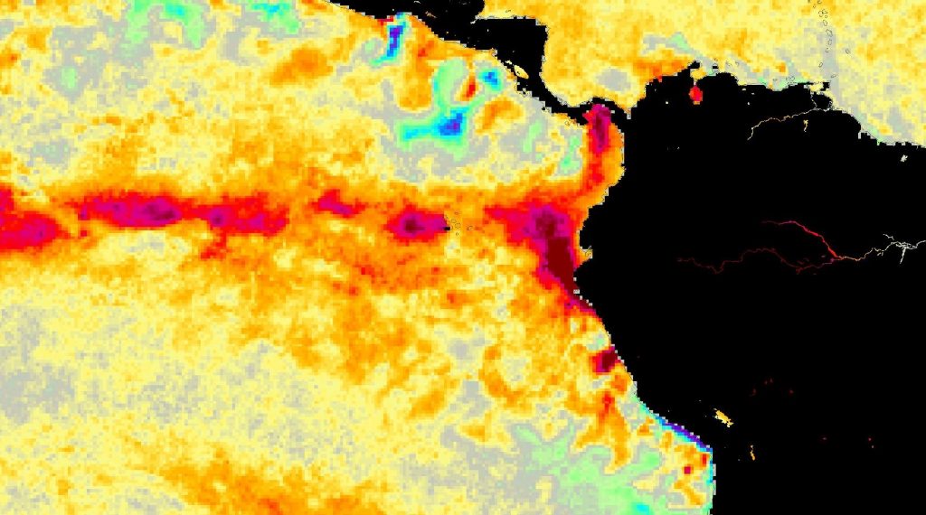 Aquecimento do Pacífico gera temor de instalação de um El Niño Costeiro