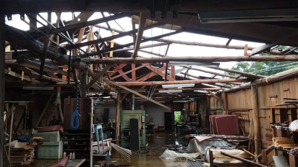 Emergência e estragos por mais  temporais intensos no Sul do Brasil