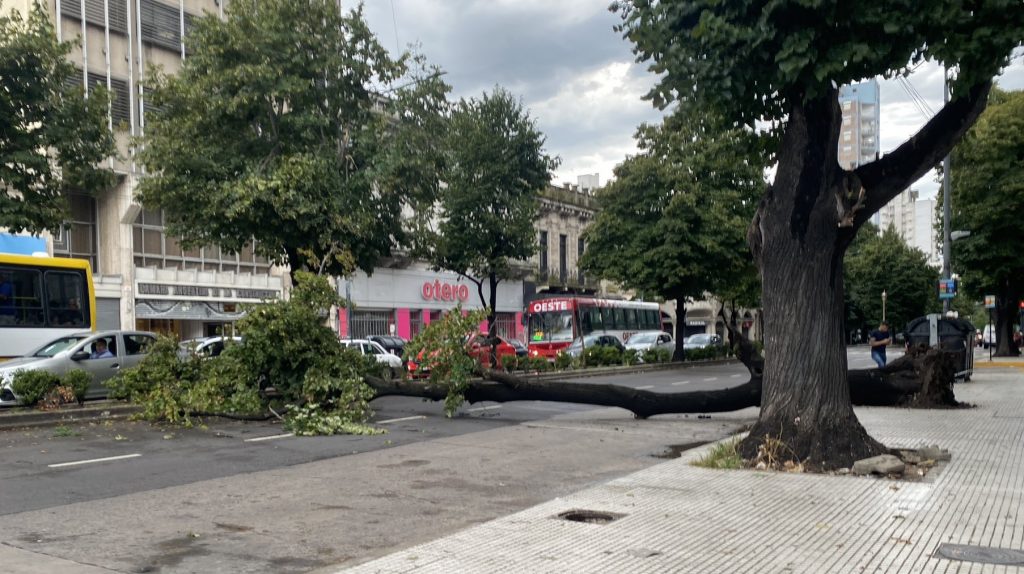 Frente fria provoca vento de 100 km/h e estragos na Argentina e Uruguai