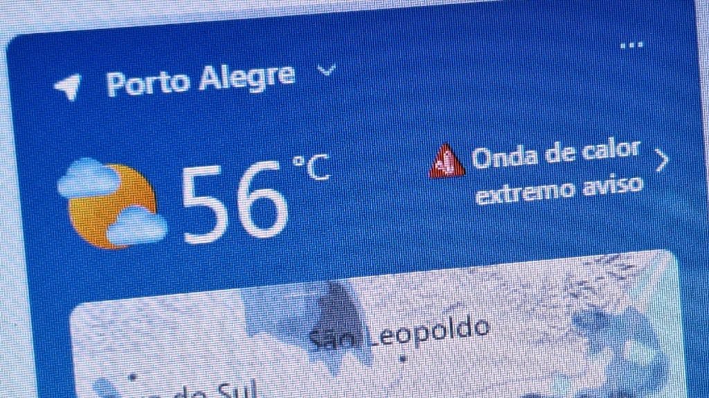 Bug do Windows faz Porto Alegre igualar recorde mundial de calor