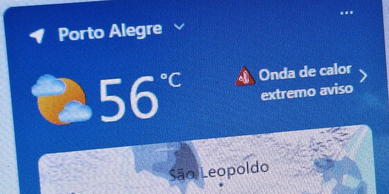 <span class="entry-title-primary">Bug do Windows faz Porto Alegre igualar recorde mundial de calor</span> <h2 class="entry-subtitle">Sistema operacional da Microsoft informava temperatura absurdas nesta tarde de calor escaldante em Porto Alegre </h2>