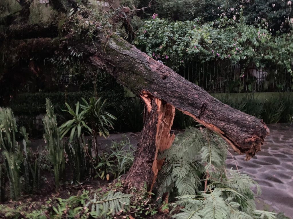 Tempo severo provocou vendaval de mais de 100 km/h e tromba d´água