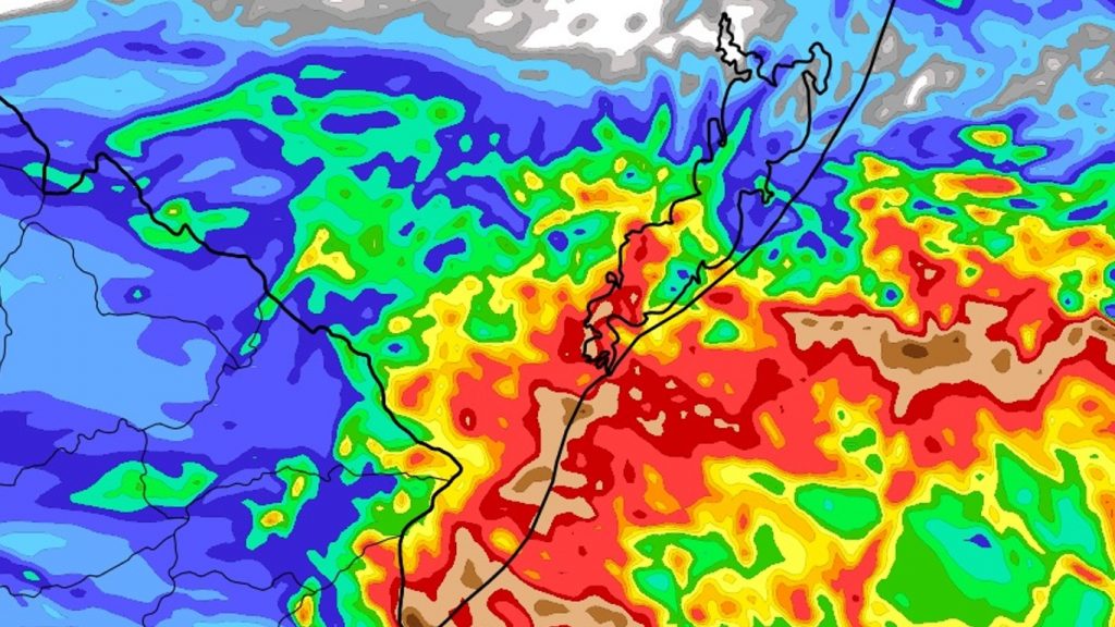 Baixa pressão traz risco de chuva forte e ventania no Sul gaúcho