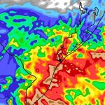 Baixa pressão traz risco de chuva forte e ventania no Sul gaúcho