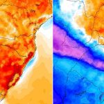 Frente fria vai derrubar a temperatura de 40ºC para 10ºC em 36 horas