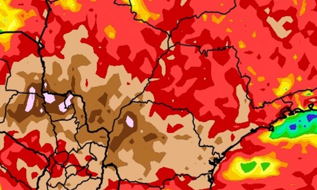 Chuva terá volumes altos entre o Sul, Centro-Oeste e Sudeste do Brasil