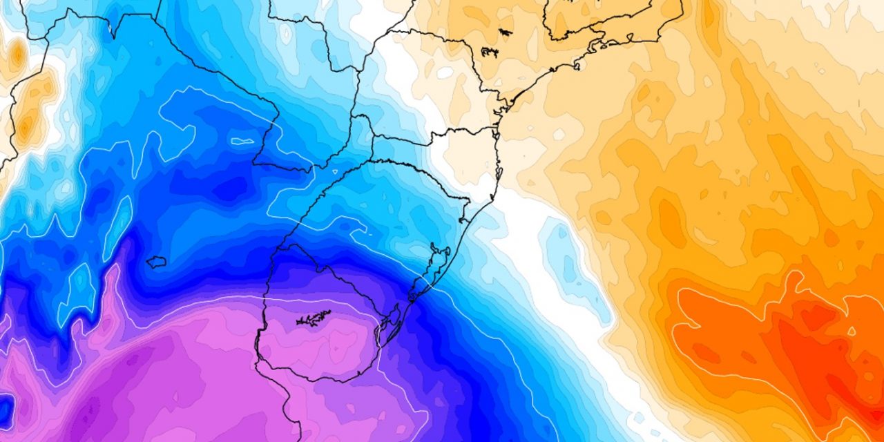 <span class="entry-title-primary">Primeira grande massa de ar frio do outono está a caminho do Brasil</span> <h2 class="entry-subtitle">Massa de ar frio mais forte e abrangente até agora deste ano avança pela Argentina e vai chegar ao Sul e ao Sudeste do Brasil </h2>