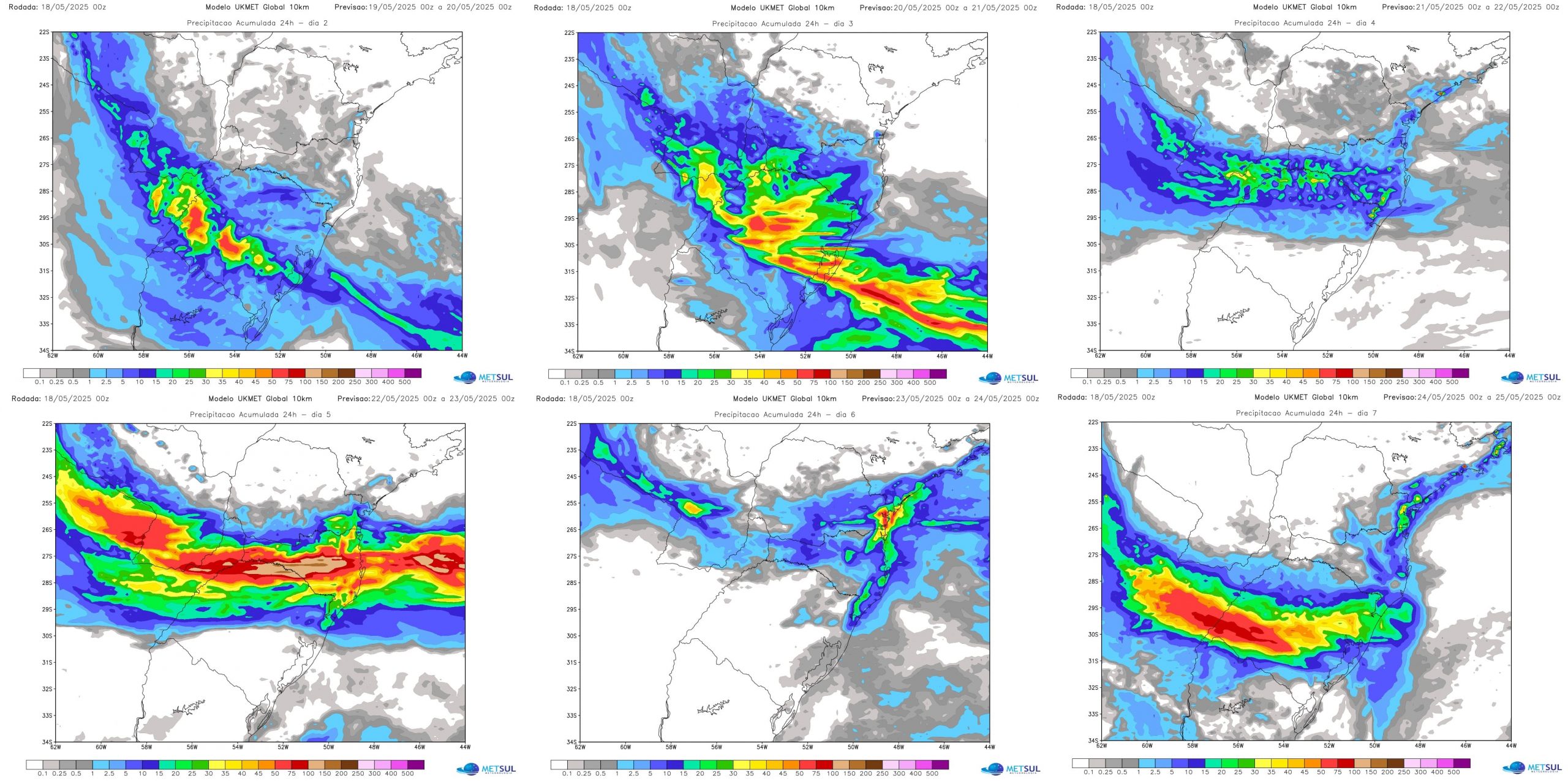 Mapa de chuva do modelo UKMET para a semana dia a dia Mapa de chuva do modelo UKMET para a semana dia a dia