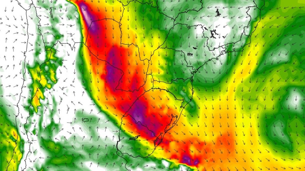Frente quente trará chuva forte, raios, granizo, vento Norte e calor