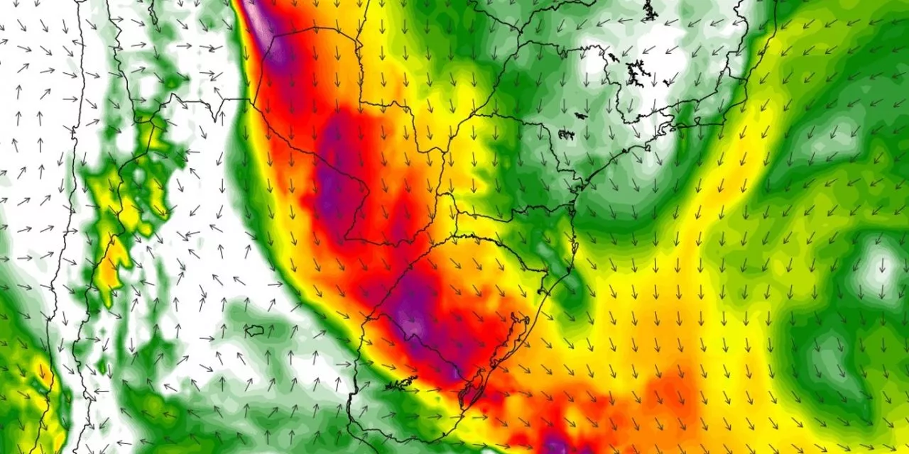 <span class="entry-title-primary">Frente quente trará chuva forte, raios, granizo, vento Norte e calor</span> <h2 class="entry-subtitle">Frente quente atua no Rio Grande do Sul nesta quinta com chuva localmente forte a intensa com raios e granizo enquanto a Metade Norte terá calor </h2>
