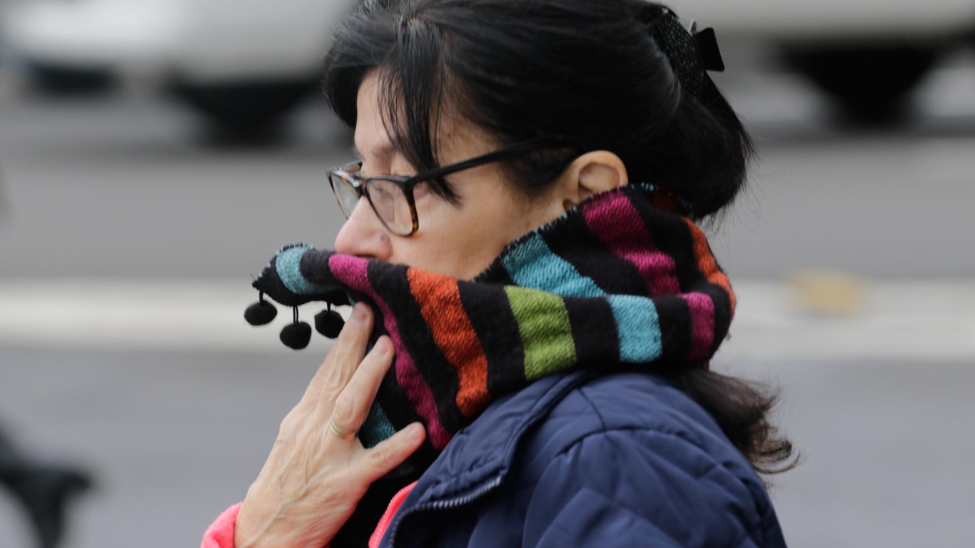 Foto mostra frio em Porto Alegre 