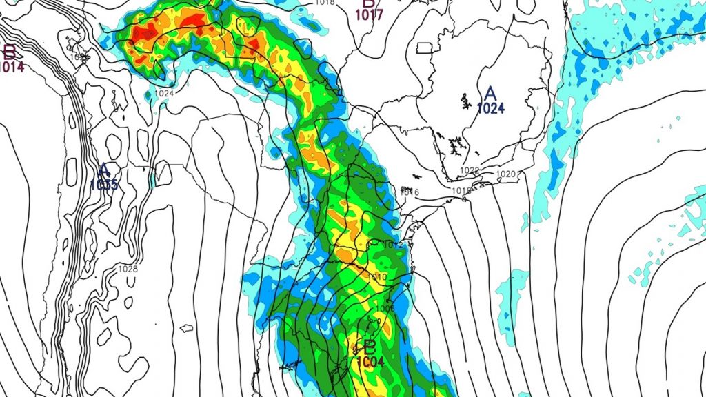 Frente fria avança pelo Sul e atinge Centro-Oeste e Sudeste nesta quarta
