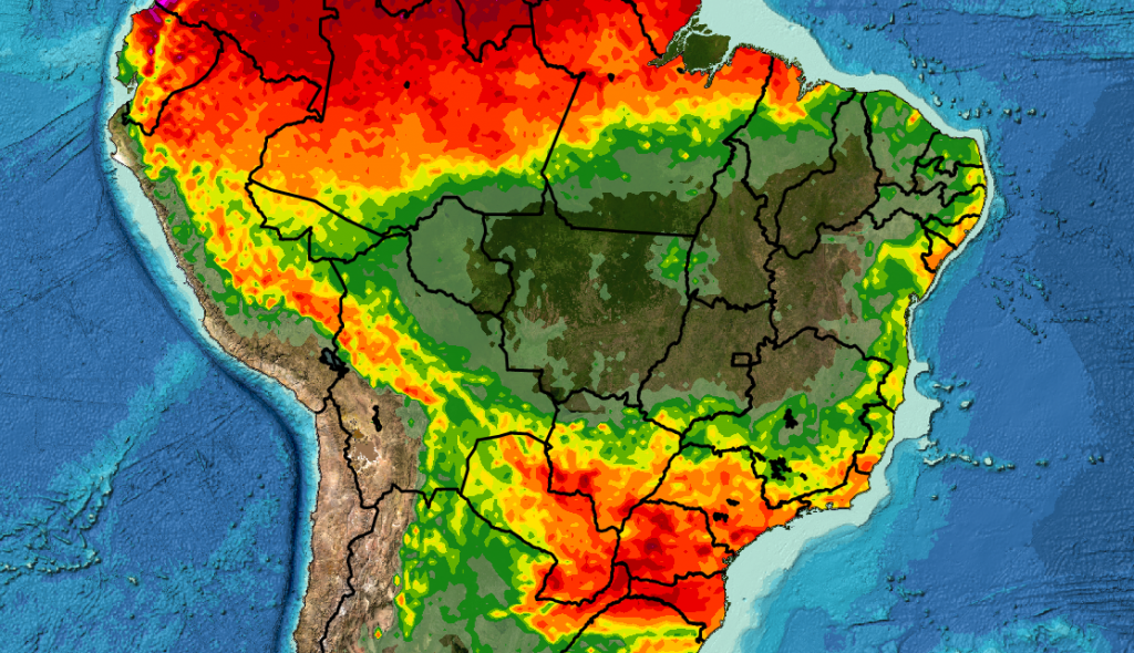 Previsão do tempo: Tendência de chuva para dez dias no Brasil