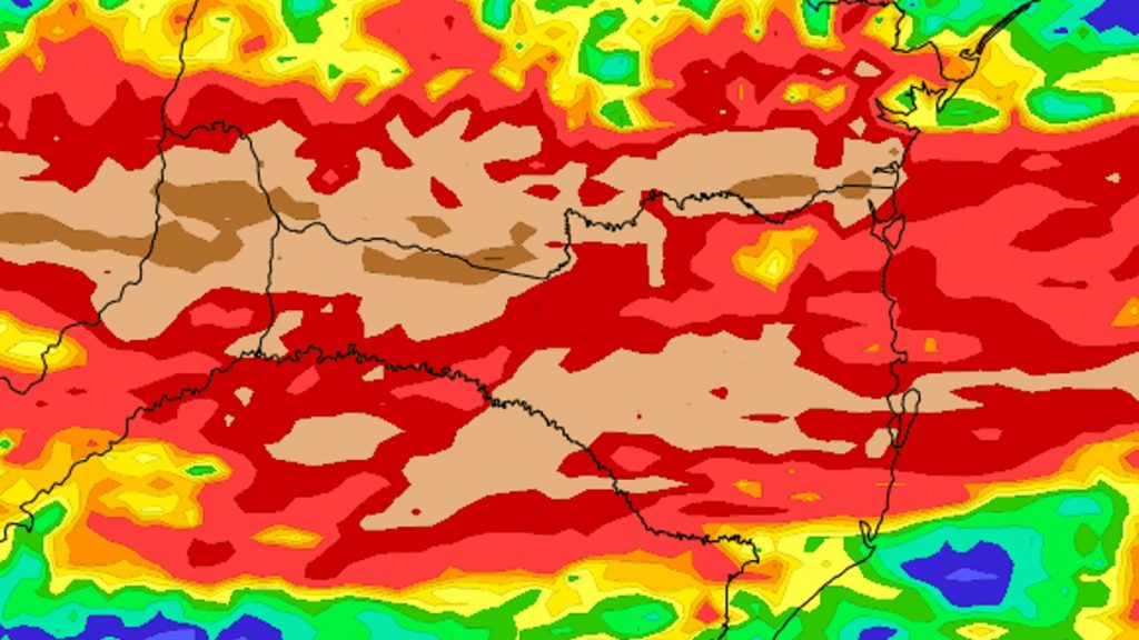Novo episódio de chuva volumosa atingirá o Sul do Brasil nesta semana