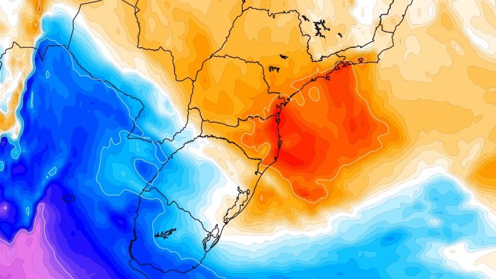 Calor no Centro do Brasil com ar polar na Argentina trará chuva volumosa