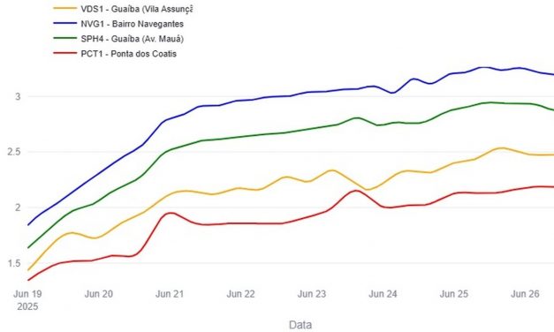 Gráfico mostra como o Guaíba subiu do Sul ao Norte de Porto Alegre