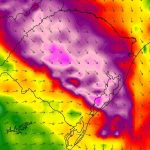 Intensa corrente de jato traz vento forte e energia para formar temporais