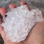 Grande mudança do tempo começa com tempestades de granizo