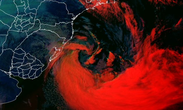 Vento atinge 127 km/h no Rio Grande do Sul e 132 km/h em Santa Catarina