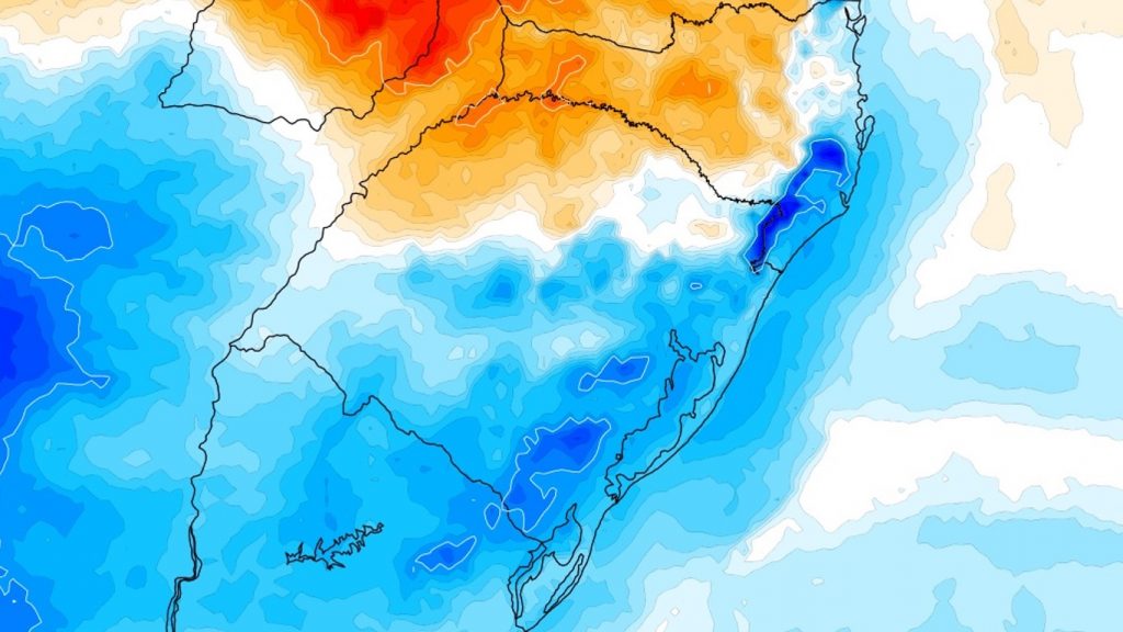 Grande diferença de temperatura marcará a quarta-feira no Sul do Brasil