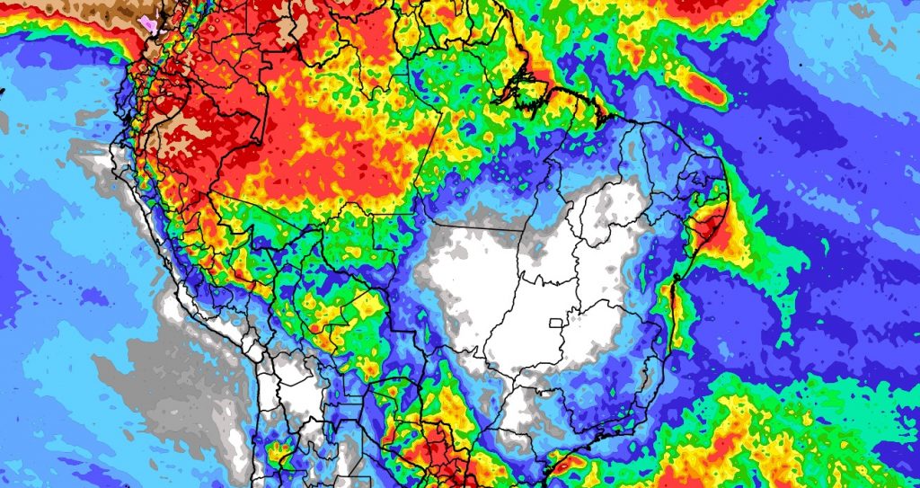Previsão do tempo: tendência de chuva para dez dias no Brasil