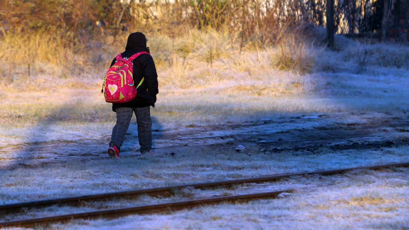 Foto mostra frio em Livramento 