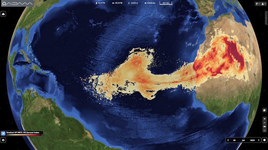 Grande nuvem de poeira do Saara avança para o Brasil