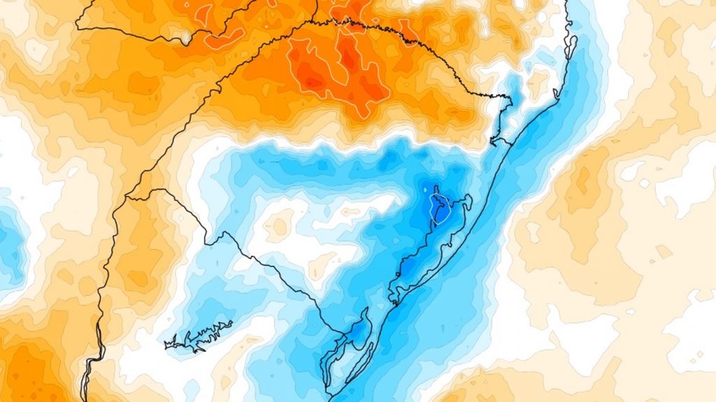 Nuvens baixas provocam dia de enorme contraste de temperatura