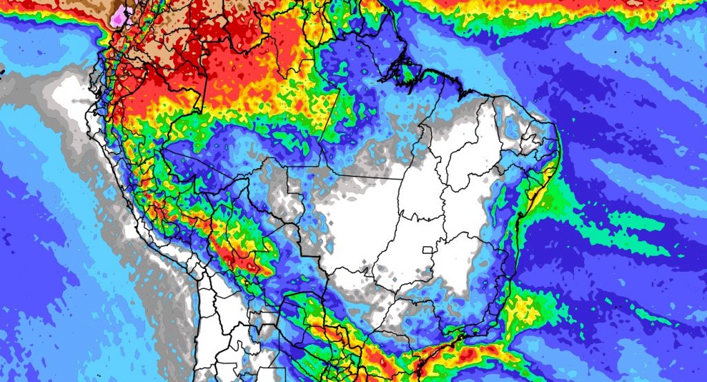 Previsão do tempo: tendência de chuva para dez dias no Brasil