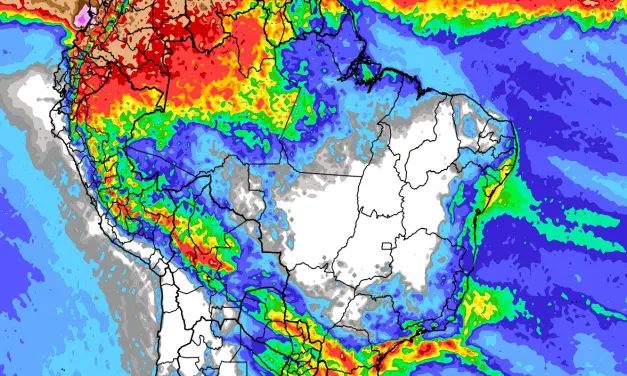 Previsão do tempo: tendência de chuva para dez dias no Brasil