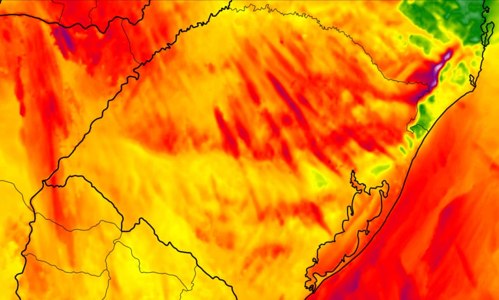 Ciclogênese traz muito vento entre hoje e amanhã no Sul e Centro do Brasil