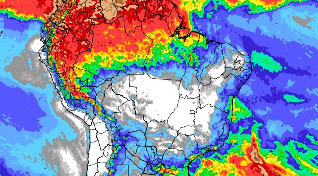 Previsão do tempo: tendência de chuva para dez dias no Brasil