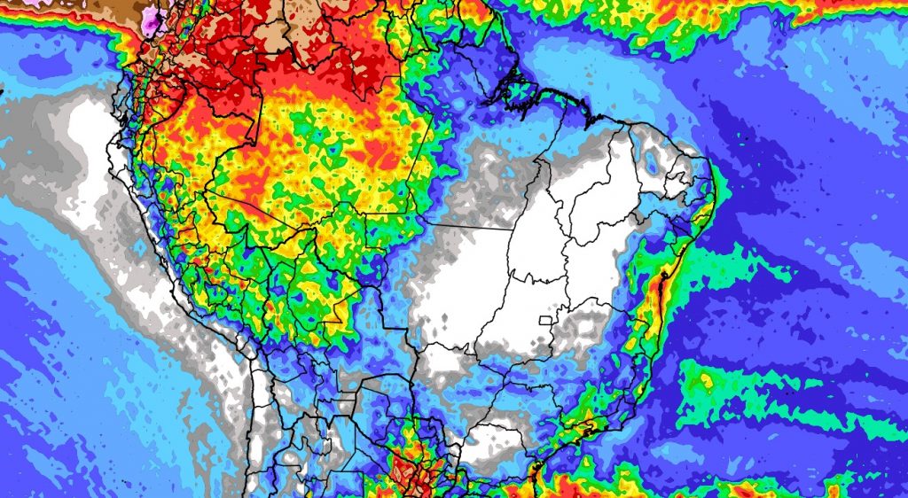 Previsão do tempo: tendência de chuva para dez dias no Brasil