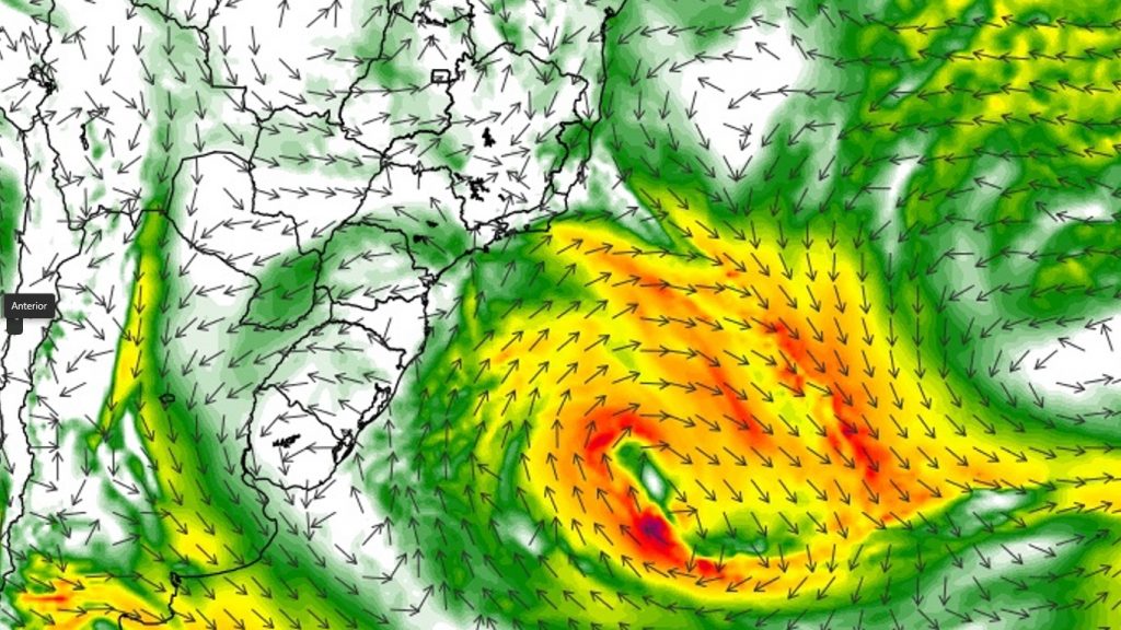 Ciclone atuará mais longe do continente e não trará vento muito intenso