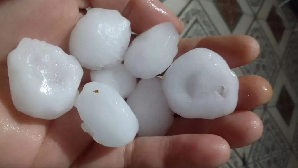 Granizo é o maior risco na radical mudança do tempo das próximas horas