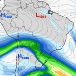 Jato de 140 km/h sobre o Sul do Brasil provoca muitas nuvens altas