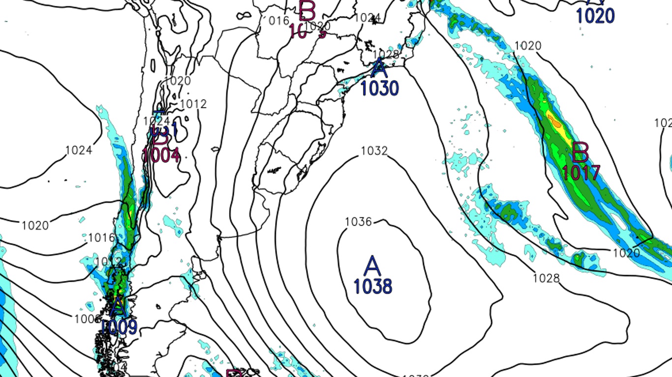 <span class="entry-title-primary">Grande e intenso centro de alta pressão vai impactar o Sul e o Sudeste</span> <h2 class="entry-subtitle">Centro de alta pressão de quase 1040 hPa sobre o Atlântico Sul vai impactar o tempo no Sul e no Sudeste do Brasil </h2>