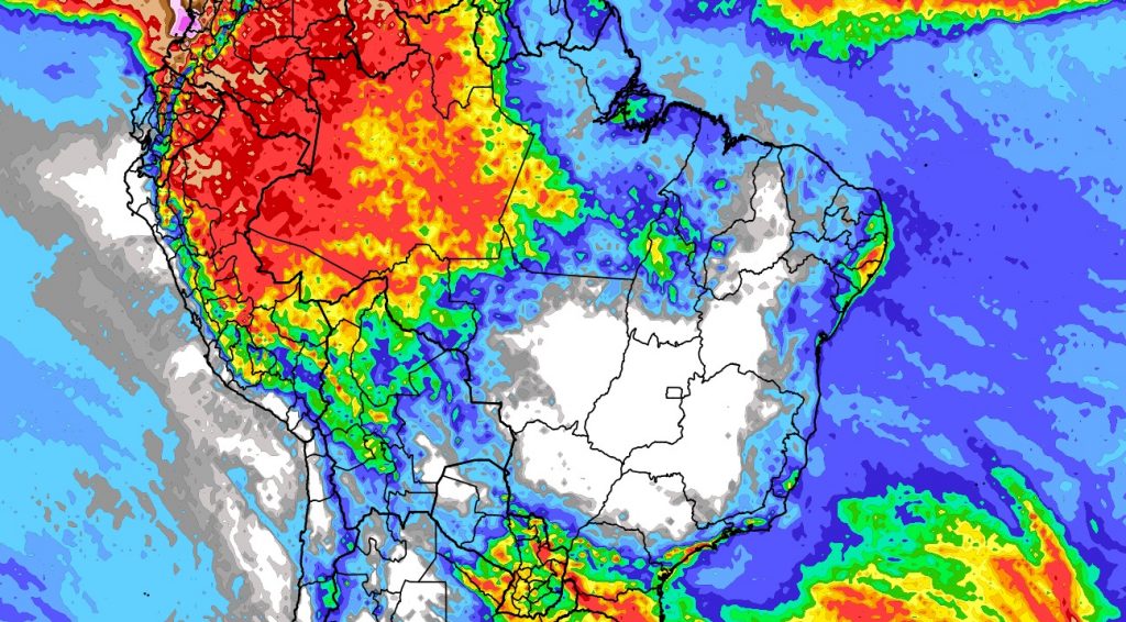 Previsão do tempo: tendência de chuva para dez dias no Brasil