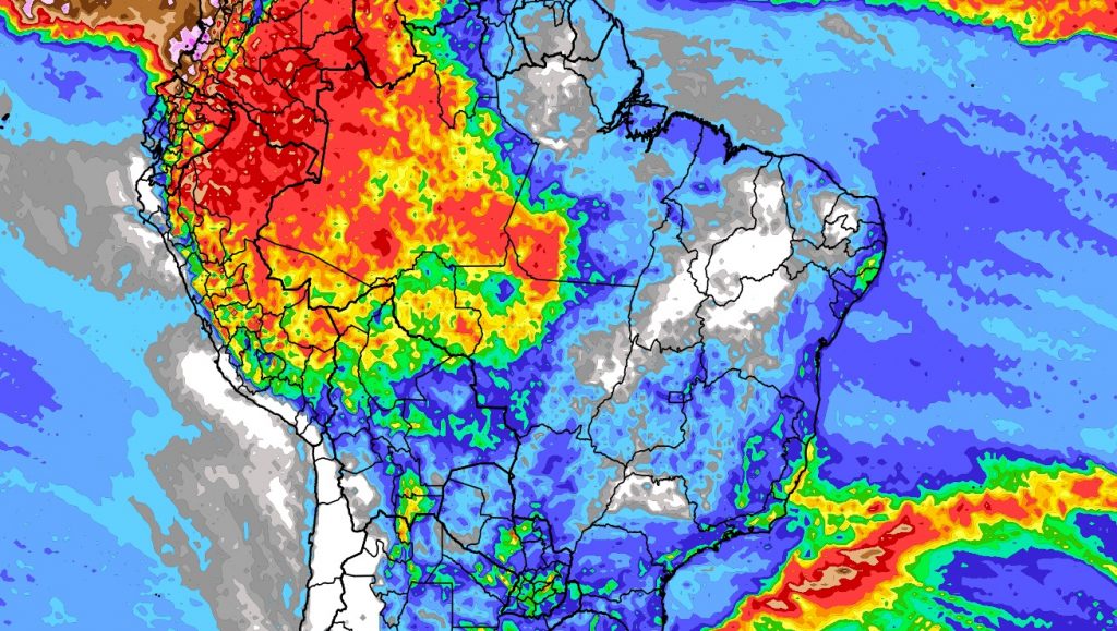 Previsão do tempo: tendência de chuva para dez dias no Brasil