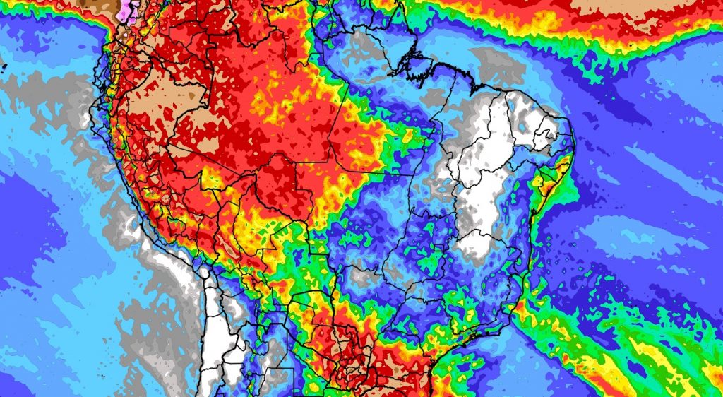 Previsão do tempo: tendência de chuva para dez dias no Brasil
