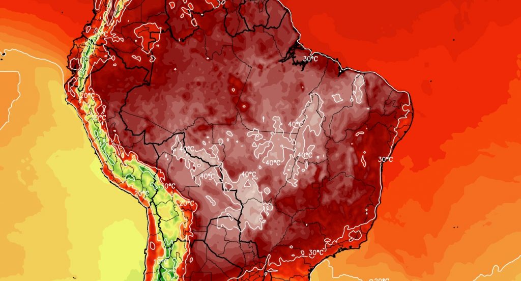 Calor perto e acima de 40ºC atinge 10 estados, vai piorar e chegará a 43ºC