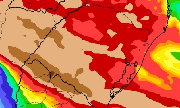 Chuva frequente trará altos volumes no Sul nesta primeira metade do mês