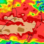 Chuva volumosa atingirá o Sul do Brasil na virada da estação