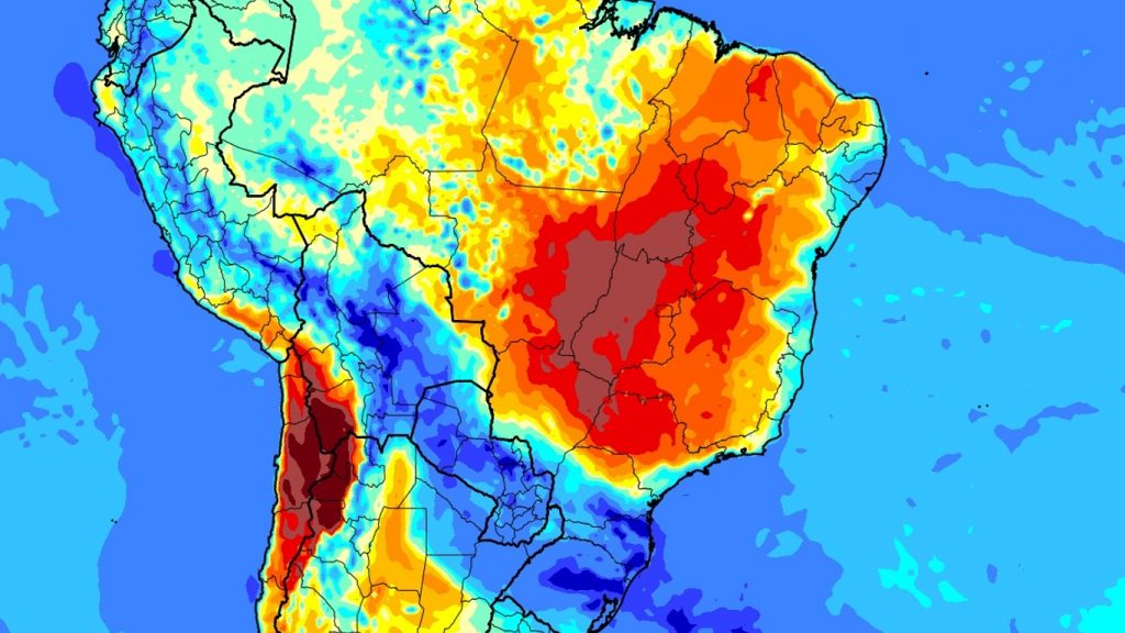 Outubro começa com chuva e extremos de calor e secura no Brasil