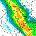 Frente fria reforça a chuva nas próximas horas